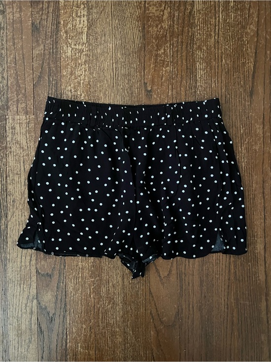 Urban Outfitters Pants - Urban Outfitters black polkadot shorts with belt loops